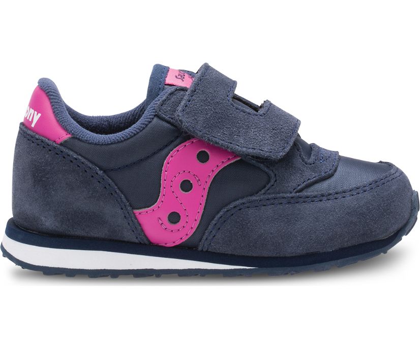 Tenis Saucony Baby Jazz Hook & Loop Niños Azul Marino Rosas | México 722ZUTG